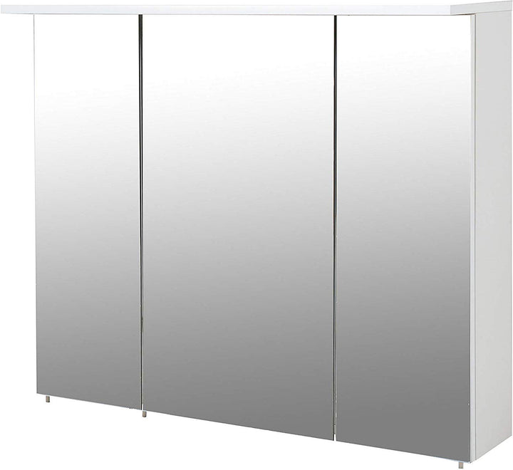 Schildmeyer Spiegelschrank 800.1 Profil Weiss Glanz, 80 x 16 x 72,3 cm, 80 x 16 x 72,3 cm