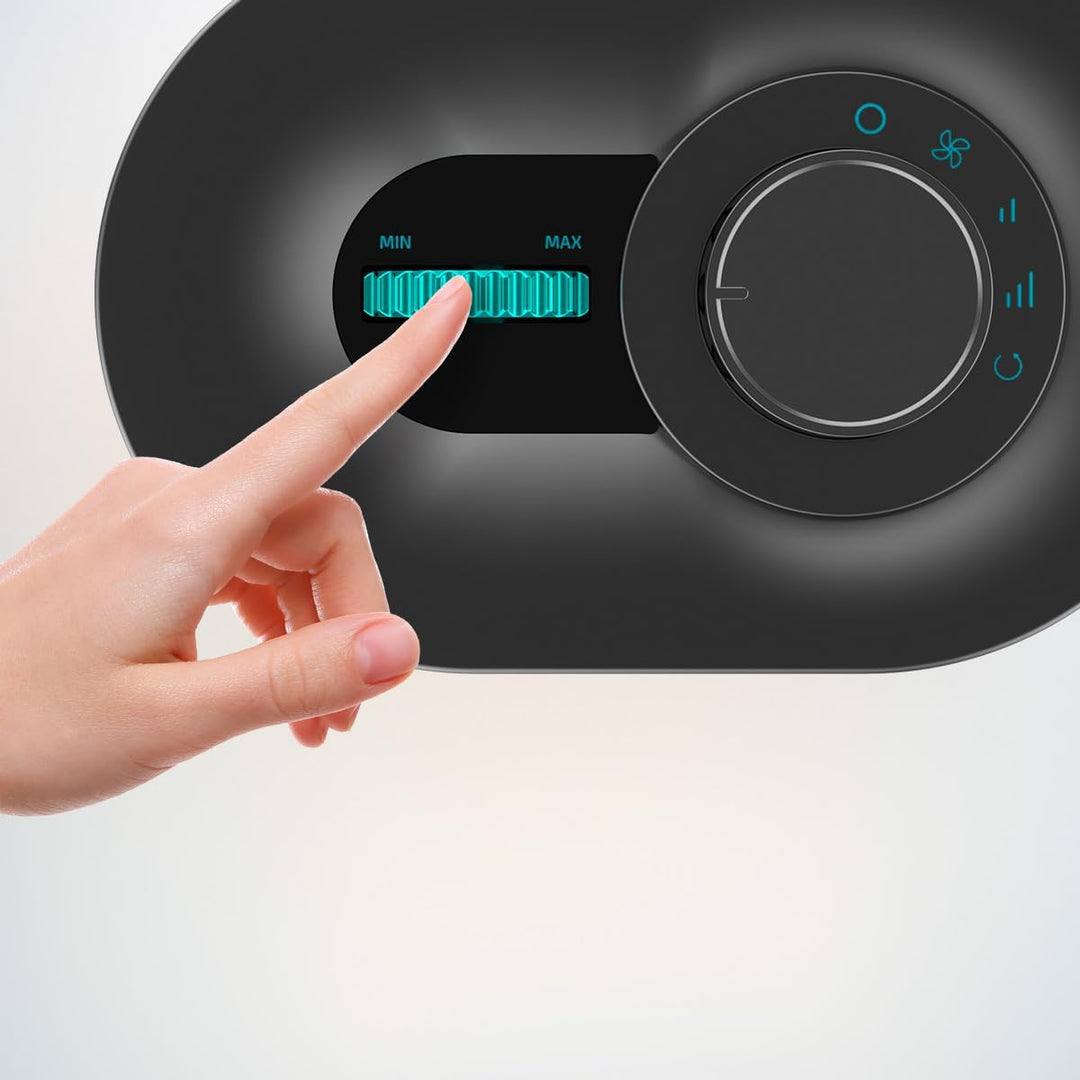 Cecotec Keramik-Tischheizgerät ReadyWarm 1550 Max Ceramic Rotate Black, 1500W, Manuelle Oszillation,