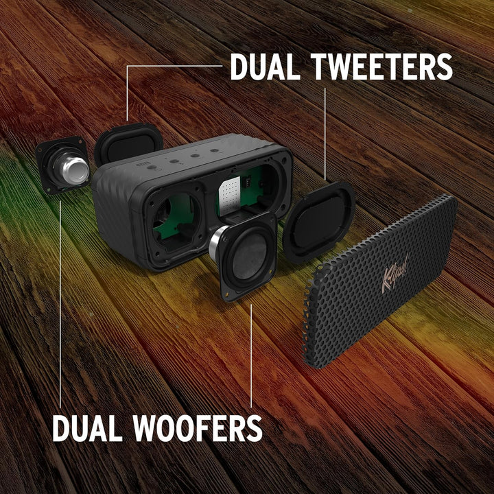 Klipsch, Nashville, Tragbarer Bluetooth-Lautsprecher, IP67-Standard, Wasser- und staubabweisend, 24