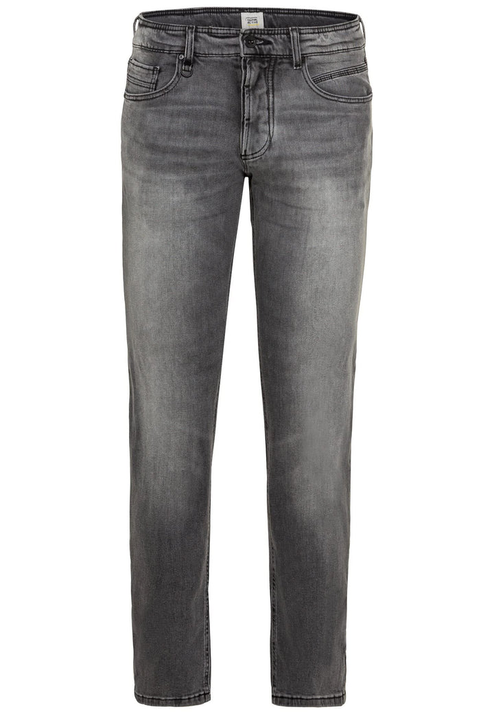 camel active Herren Relaxed Fit Jeans Hose Woodstock Jeanshose 33W / 34L Dunkelgrau (Graphite Gray),