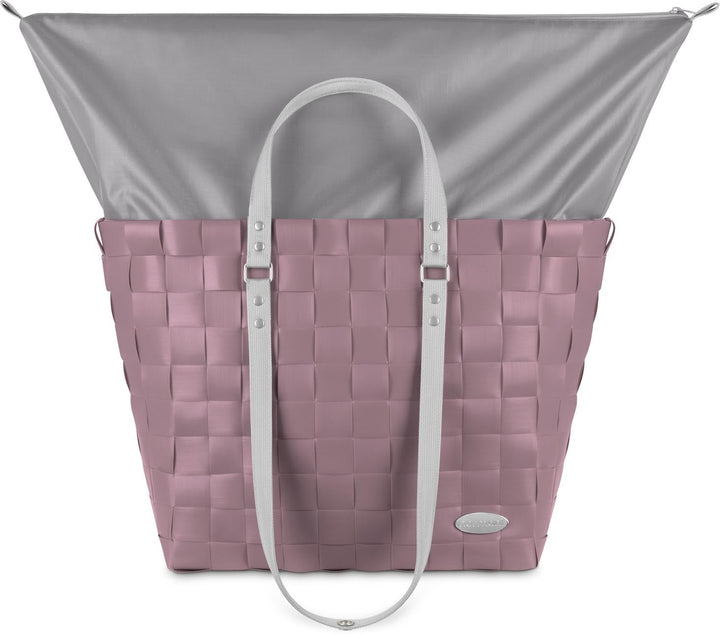 normani Grosser Einkaufskorb 25 L Shopper Einkaufstasche Strandtasche mit langen Henkel Farbe Dusty