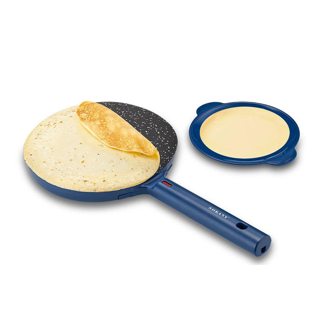 SOKANY Crepes Maker, Elektrischer Crêpes-Maker mit Cool-Touch-Griff, Antihaftbeschichtung, Temperatu