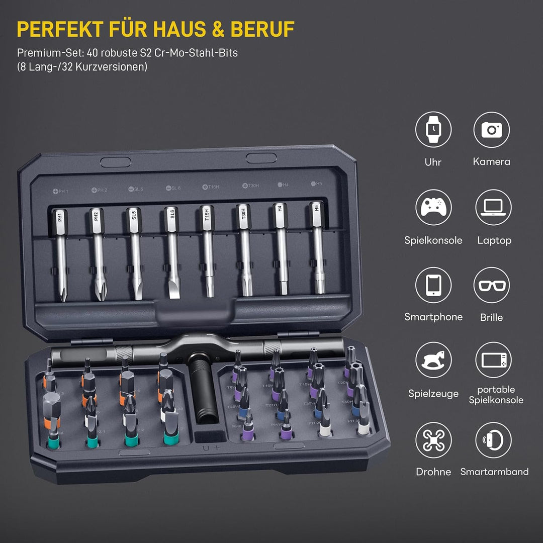 42 in 1 Magnetischer Schraubendreher, Schraubendreher Set, Multi Bit-Schraubendreher Set mit Aufbewa