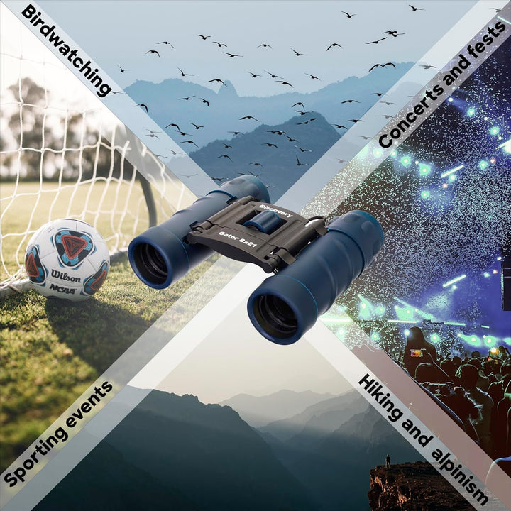 Discovery Gator 8x21 Reisefernglas Im Taschenformat Für Vogel- Und Tierbeobachtung, Sightseeing, Wan