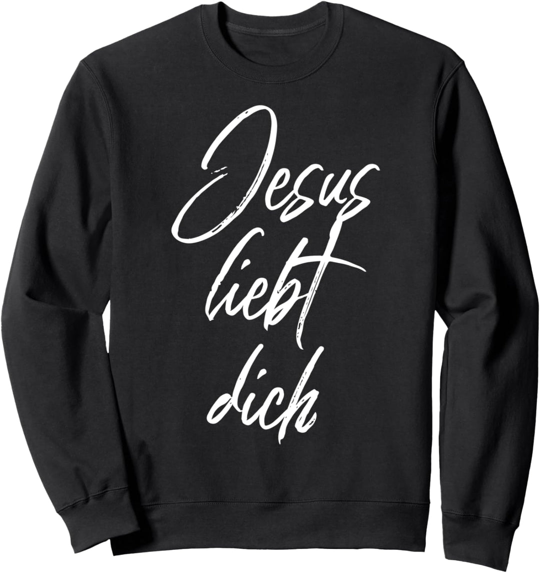 Jesus liebt dich Bibelzitat Bibelvers Christliches Geschenk Sweatshirt