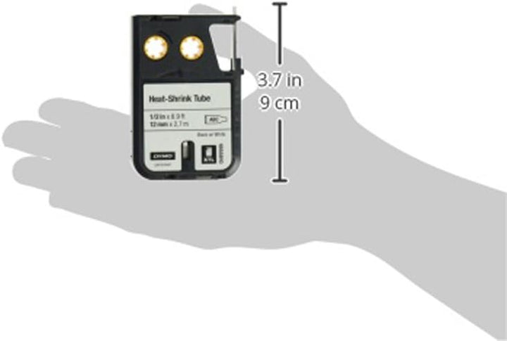 Dymo XTL Schrumpfschlauch | Endlosband | 12 mm x 2.70 m | schwarz auf weiss 12 mm x 2,7 m Schwarz, 1