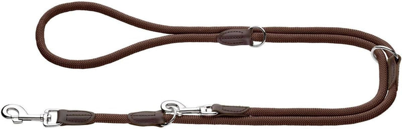 HUNTER Freestyle Verstellbare Führleine für Hunde, robust, wetterfest, 0,8/200 cm, braun 0,8 x 200 c