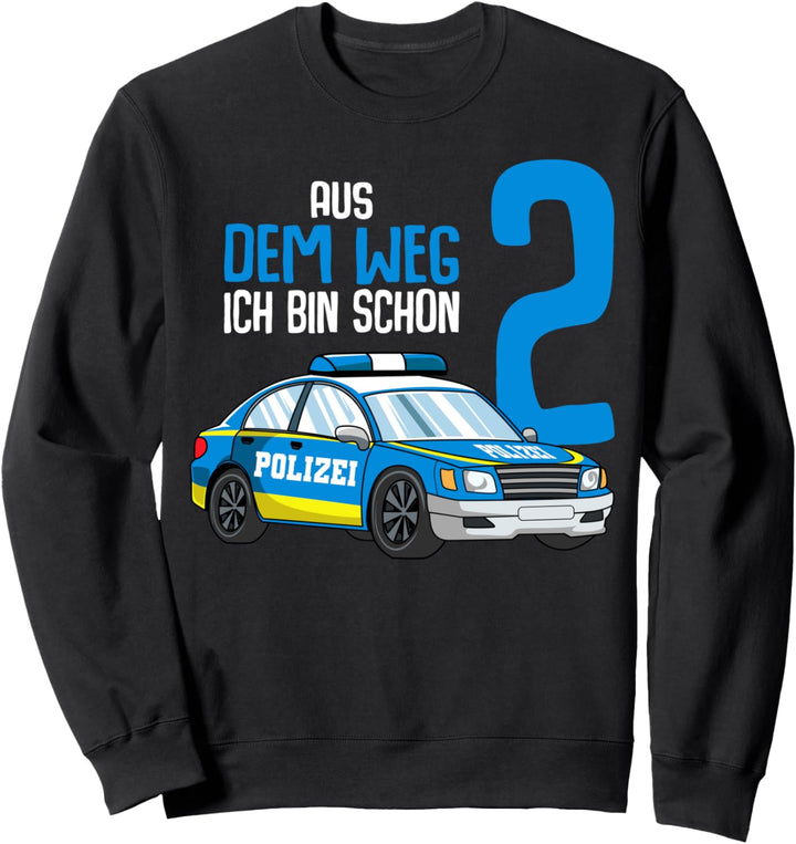 2. Geburtstag Polizei 2 Jahre Kinder Junge Sweatshirt