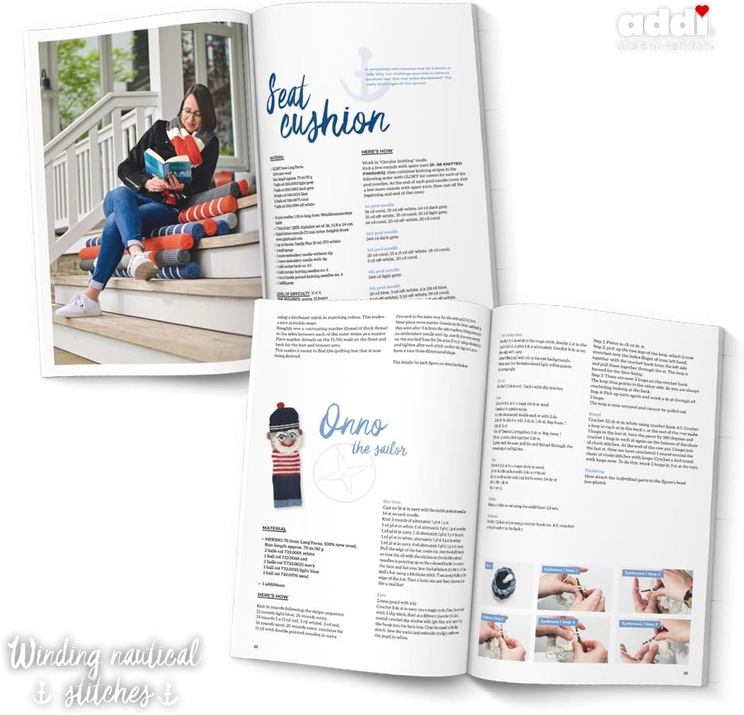 Nautische Nähte: Neue Anleitung für die addiExpress Professional und addiExpress Kingsize Strickmasc