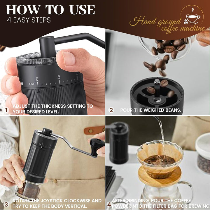 Externer verstellbarer manuelle kaffeemühle Mini Manuelle eitgemässem Kegelmahlwerk aus Keramik Kaff