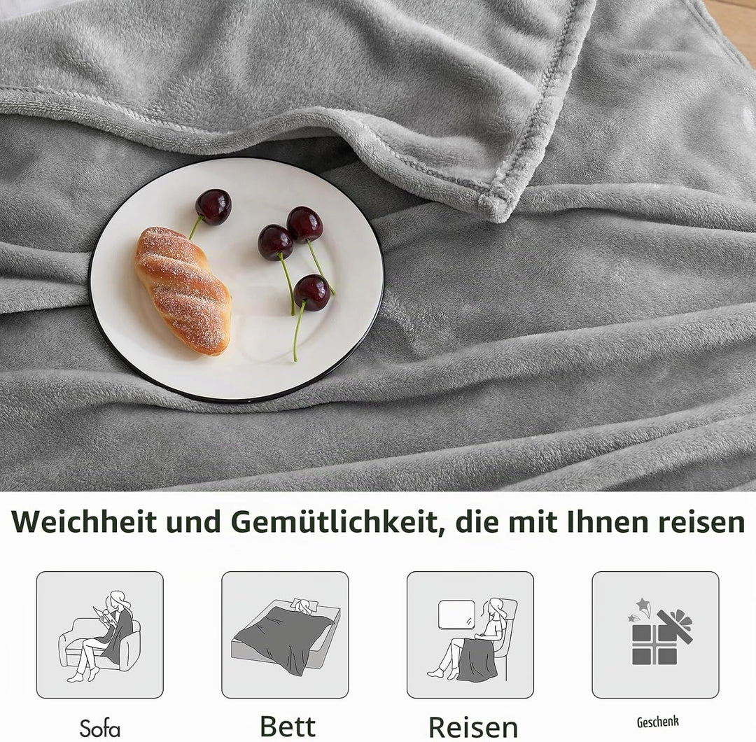 MIULEE Kuscheldecke Flauschig Decke Fleecedecke Wohndecken Couchdecke Flauschig Überwurf Mikrofaser