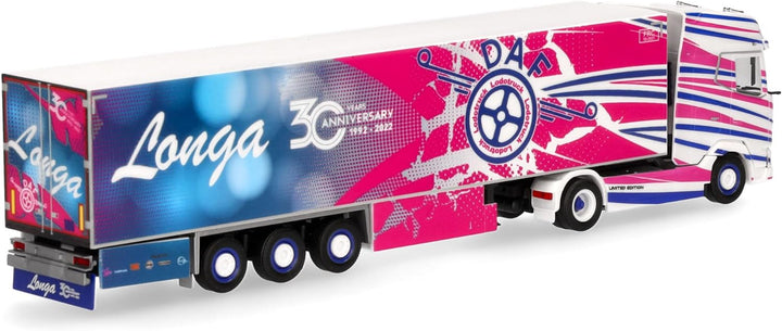Herpa LKW Modell DAF XG+ Kühlkoffer-Sattelzug Longa (Italien/Luzzana), Miniatur im Massstab 1:87, Sa