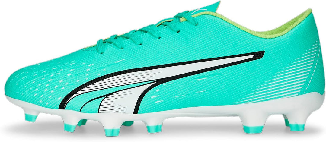 PUMA Herren Ultra Play Fg/Ag Fussballschuh 40.5 EU Electric Peppermint Puma White Fast Yellow, 40.5
