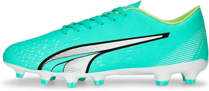 PUMA Herren Ultra Play Fg/Ag Fussballschuh 40.5 EU Electric Peppermint Puma White Fast Yellow, 40.5