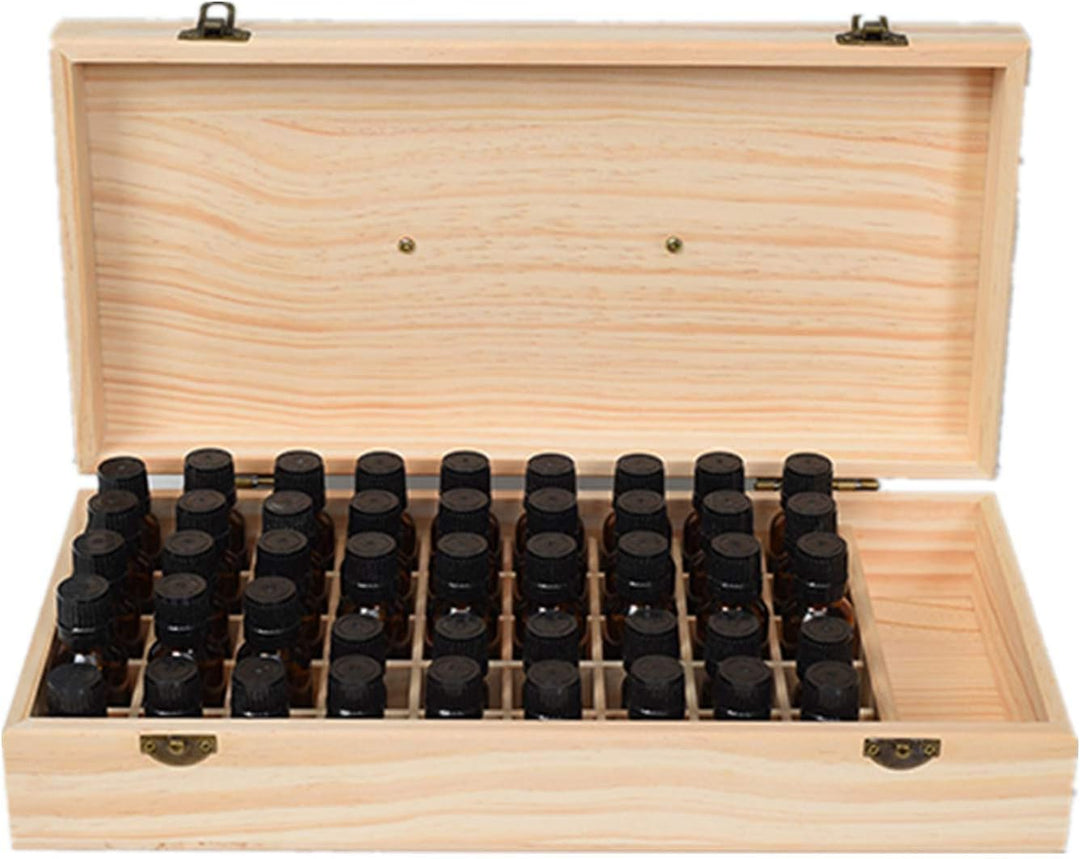 RoseFlower Bambus Ätherisches Öl Organisator Behälter Duftöle Display Ständer, 46 Löcher Aufbewahrun