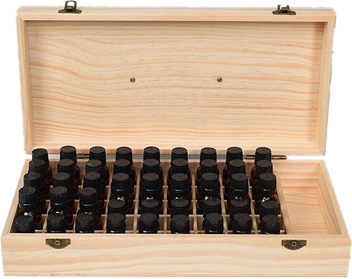 RoseFlower Bambus Ätherisches Öl Organisator Behälter Duftöle Display Ständer, 46 Löcher Aufbewahrun