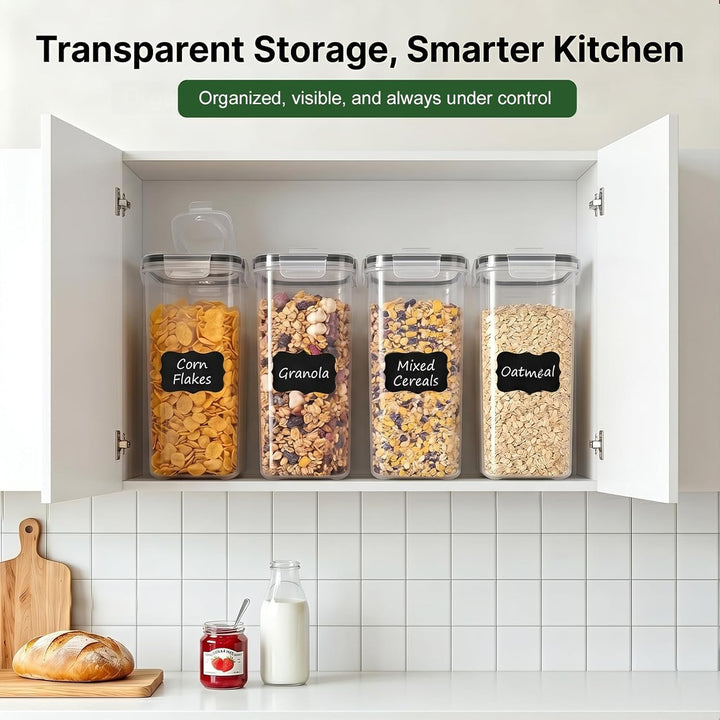 Vorratsdosen 4L 4 Stuck, Aufbewahrungsbox Kuche Kunststoff Vorratsdosen Mit Deckel BPA-Frei, Fur Meh