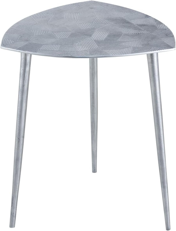 casamia Beistelltisch Metall Dekotisch Alster 40x45x40 cm dreieckig klass. Design Aluminium Silber o