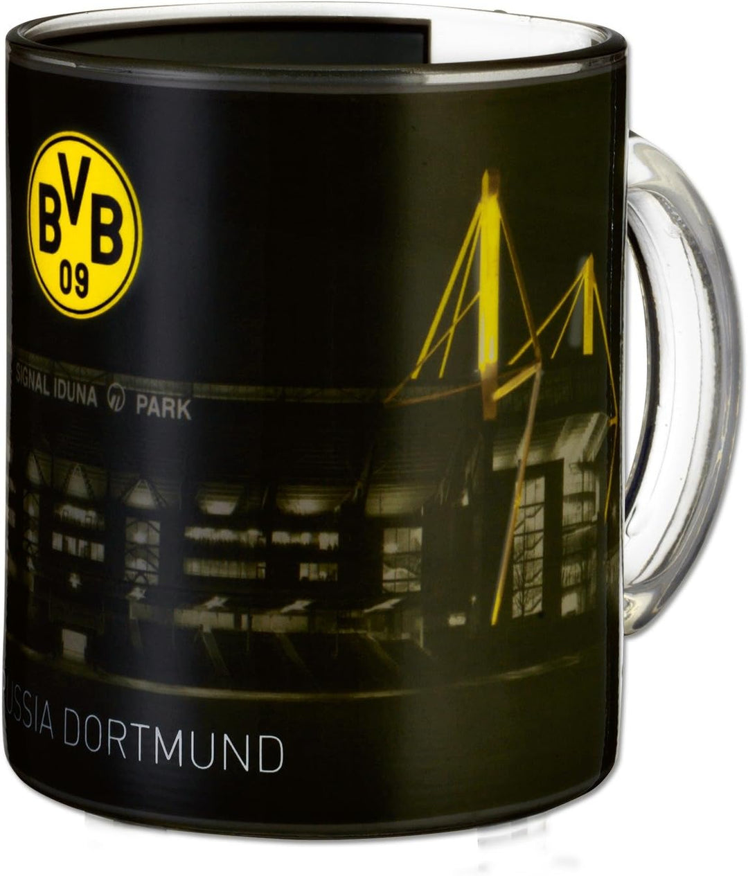 Borussia Dortmund BVB-3D-Stadionpuzzle, 74 Teile & BVB-Zauberglas,0.3 liters, 1 Stück (1er Pack) Bun