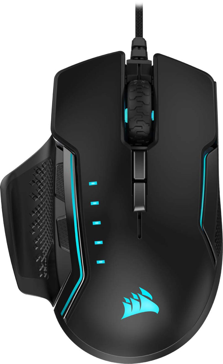 Corsair Glaive PRO RGB Komfortable FPS/MOBA Optisch Gaming Maus (18.000 DPI Optisch Sensor, Austausc