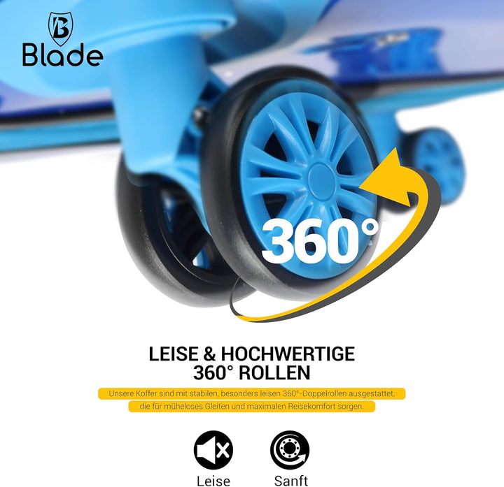 Blade Erweiterbares Handgepäck - Hartschalen Koffer Trolley - Leichter Reisekoffer Handgepäck aus AB