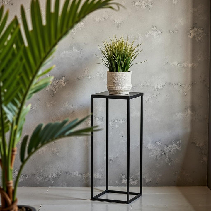 Pflanzenständer Ferro - 24x24x70cm - Farbe Schwarz - für Zimmerblumen - Metallregal - Dekorativer Ti