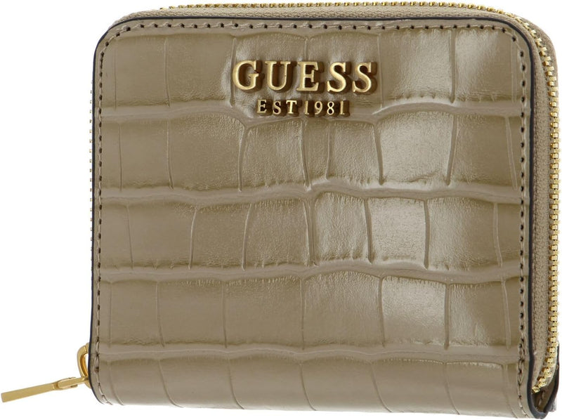 GUESS Damen Laurel SLG Small Zip Around Tasche, Taupe