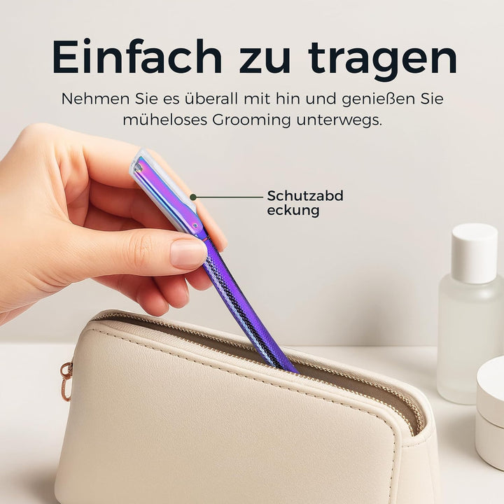 ZOMCHI Augenbrauenrasierer, Gesichtsrasierer für Damen und Herren, Augenbrauen-Trimmer-Former mit Pr