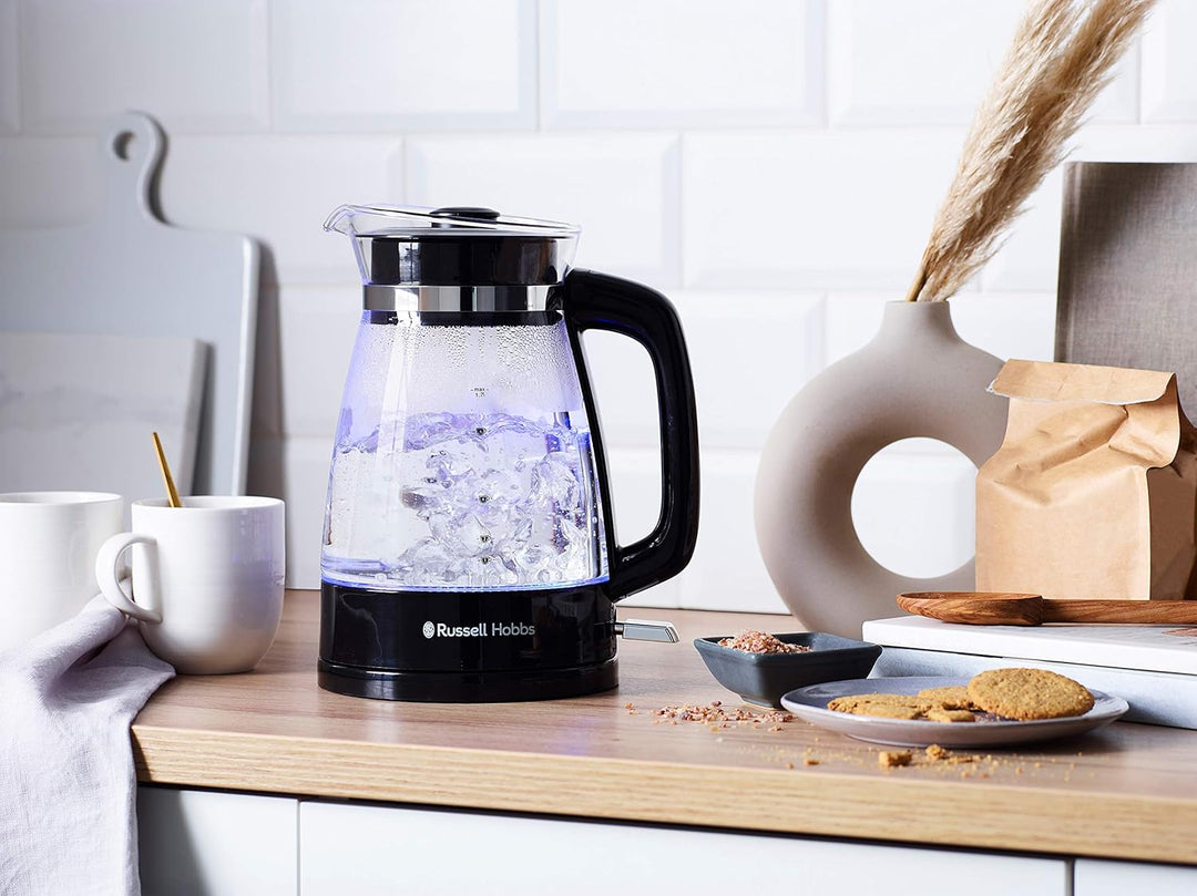 Russell Hobbs Toaster Textures+, 2 extra breite Toastschlitze, Brötchenaufsatz, 850W, schwarz 22601-