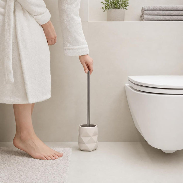 Kleine Wolke WC-Bürstenhalter Crackle, Accessoires, Farbe Bast, Material: Polyresin, Länge 10,6 x Br