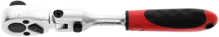 GEDORE red Gelenk-Bitknarre mit ergonomischem 2K-Griff, Feinverzahnung mit 72 Zähnen, 1/4 Zoll, Rot/