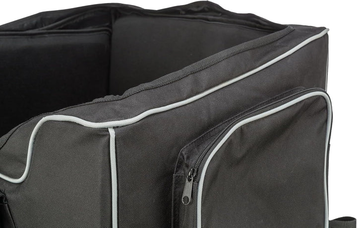 TRIXIE Autositz Midi für Hunde in schwarz – komfortabler und sicherer Hundesitz – zusammenklappbar &