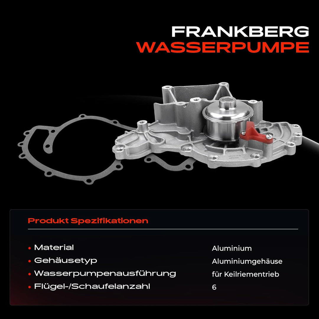 Frankberg Wasserpumpe Kompatibel mit 928 4.5L-4.7L 1977-1986 Benzin Replace# 92810601522