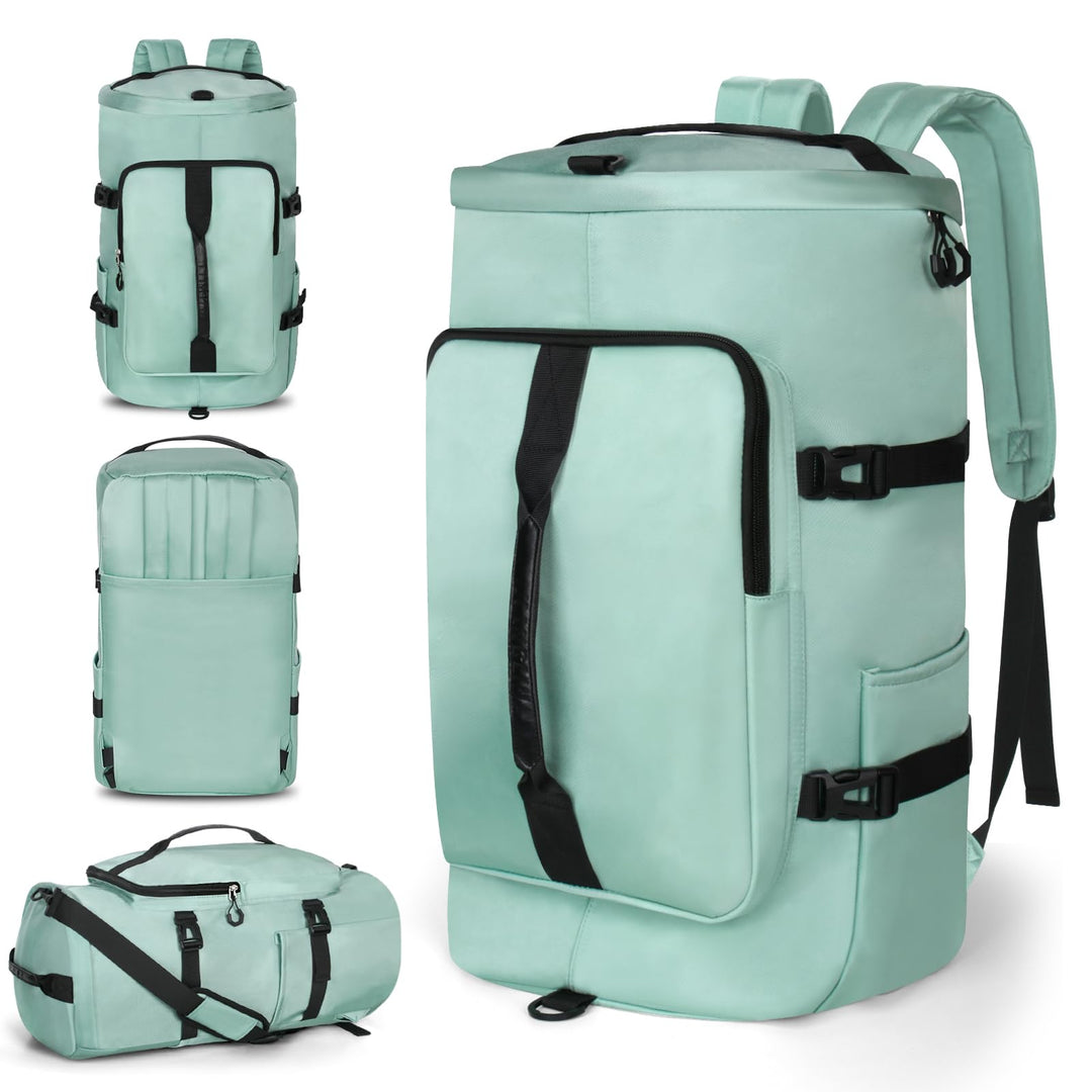 45L Sporttasche Damen Herren, Gross Reisetasche mit Schuhfach und Nassfach Travel Duffle Bag mit Ruc