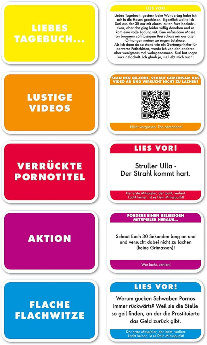 WER LACHT, VERLIERT! Das lustigste & dümmste Brettspiel Aller Zeiten - Witziges Niveaulimbo für Erwa