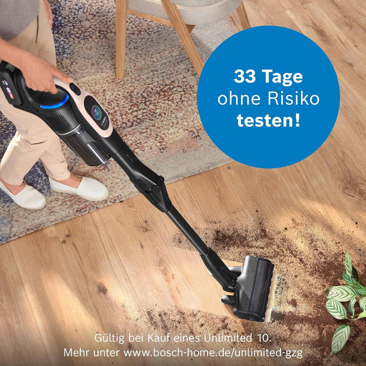 Bosch Akku-Staubsauger Unlimited 10 BKS1041RHF, kabellos, MicroClean Technology, TFT-Display, Staubk