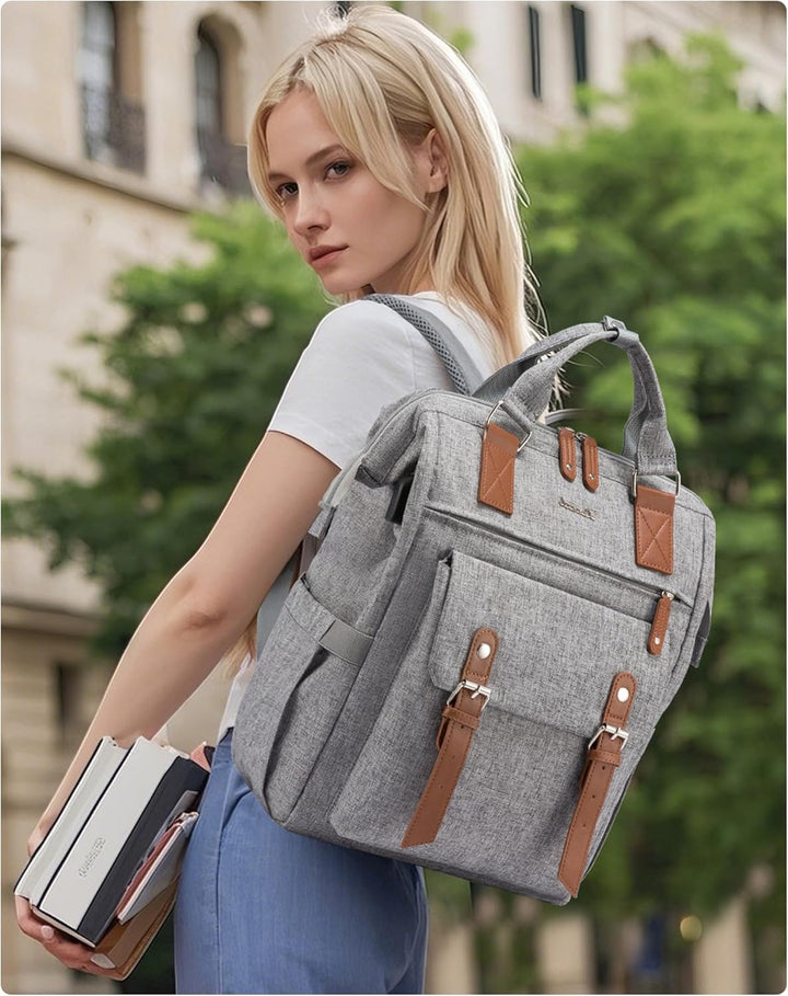 LOVEVOOK Rucksack Damen, Laptop Schulrucksack Mädchen Teenager 15,6 Zoll Tagesrucksack, Wasserdicht