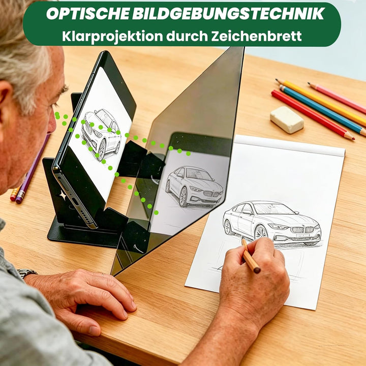 Optischer Zeichenprojektor 2er Pack, Optisches Bild Zeichenplatte A3, Abpausen Gerät, Zeichenbrett A