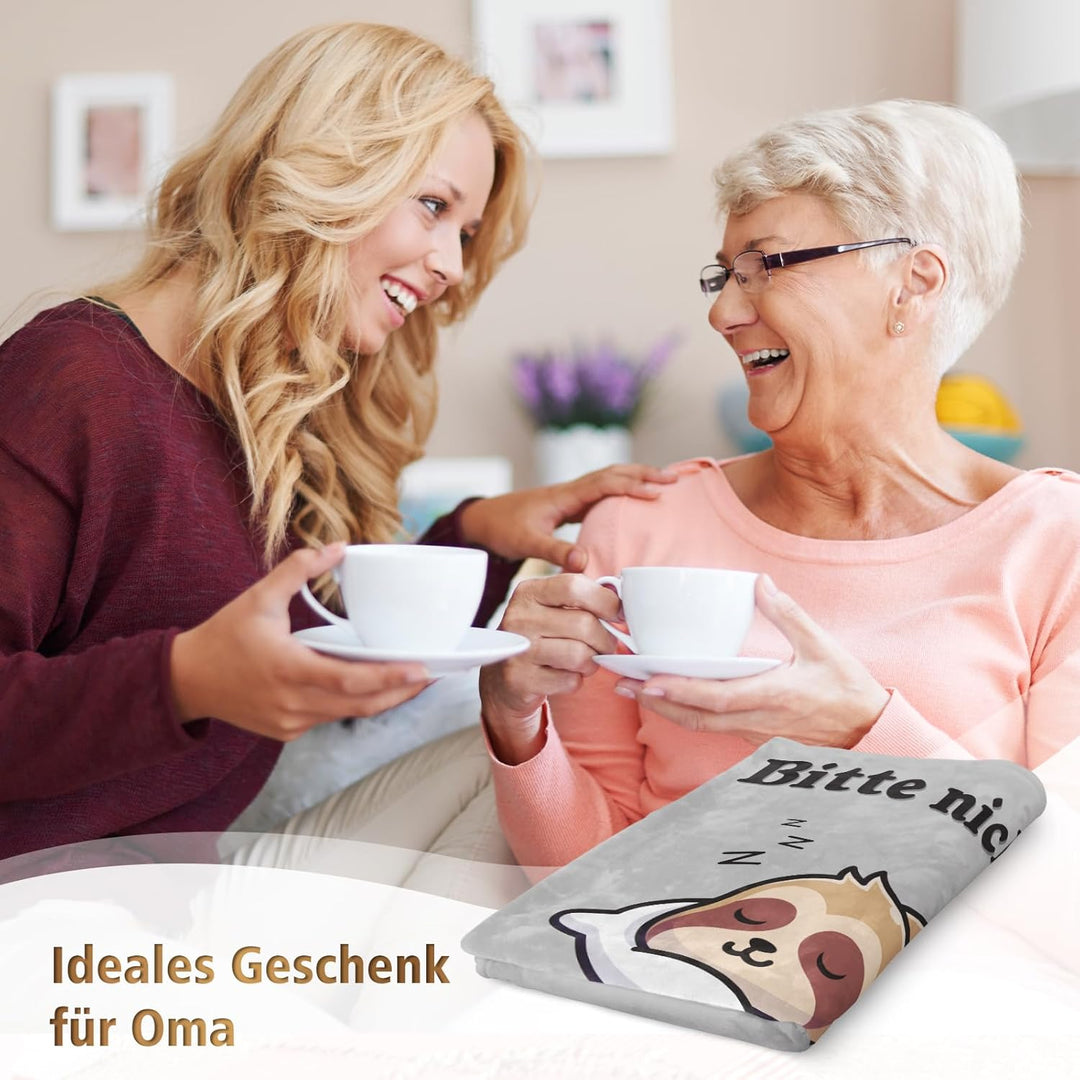 Niyewsor Oma Geschenke zum Geburtstag Weihnachten, Flanelldecke - Geschenke für Oma, Beste Oma Gesch