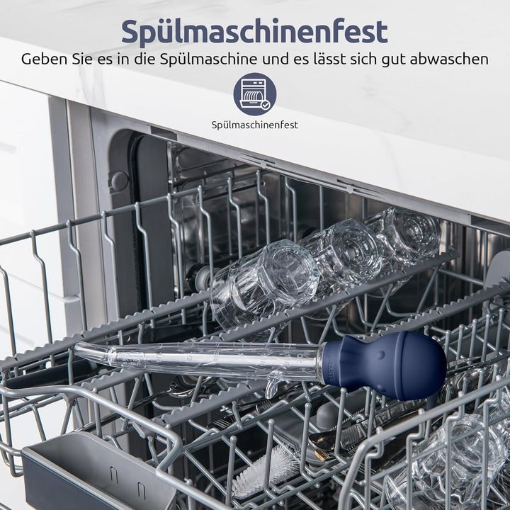 U-Taste 109℃ Hitzebeständige Grosse Abgewinkelte Bratenspritze Tritan Putenfleisch-Fettpipette mit S