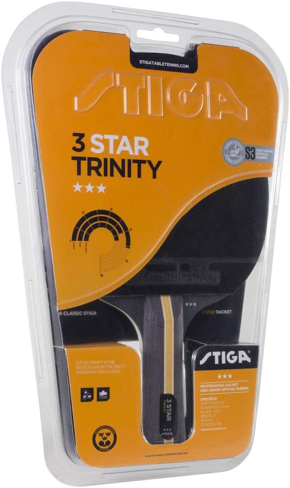 STIGA Tischtennisschläger Trinity 3-Sterne, schwarz/rot Einzelbett, Einzelbett