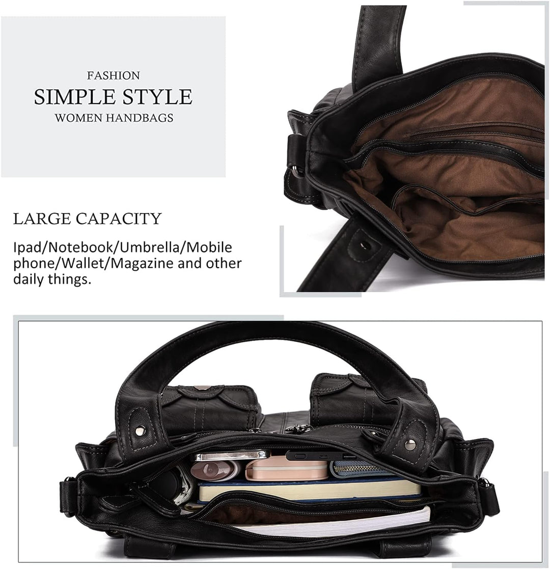 KL928 Handtasche Damen Umhängetaschen grosse Damenhandtasche Schultertasche gemacht aus PU Leder Kun
