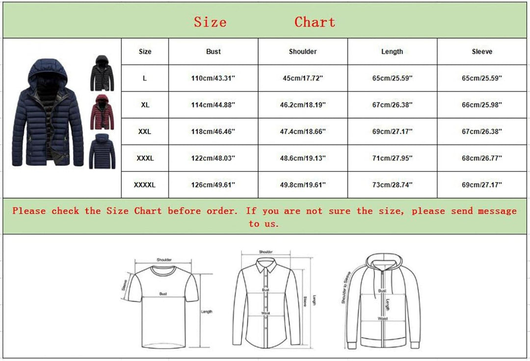 Celucke Daunenjacke Herren Steppjacken Slim Fit mit Kapuze Softshelljacken Casual Reissverschluss Üb