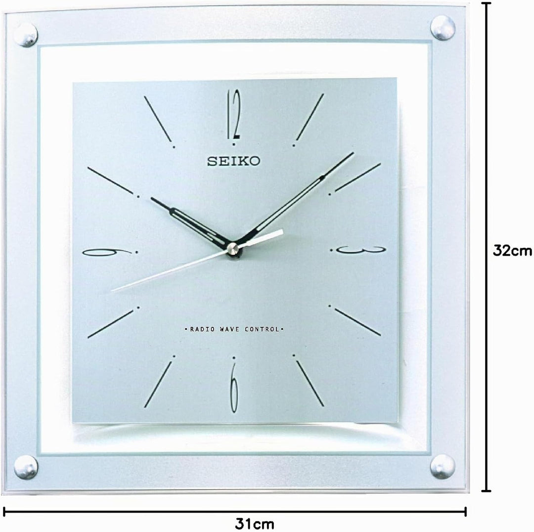 Seiko Funkwanduhr weiss Kunststoff QXR205S