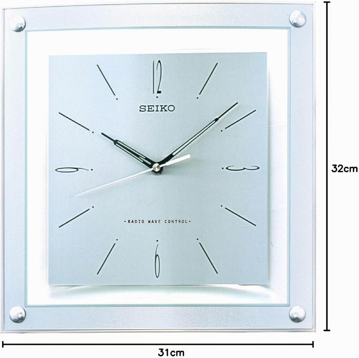 Seiko Funkwanduhr weiss Kunststoff QXR205S