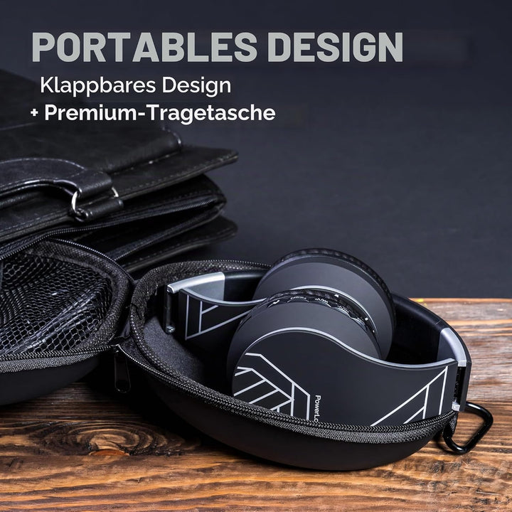 PowerLocus P1 Bluetooth Kopfhörer Kabellos, Wireless 5.0 Bluetooth Kopfhörer Over-Ear, Over Ear Kopf