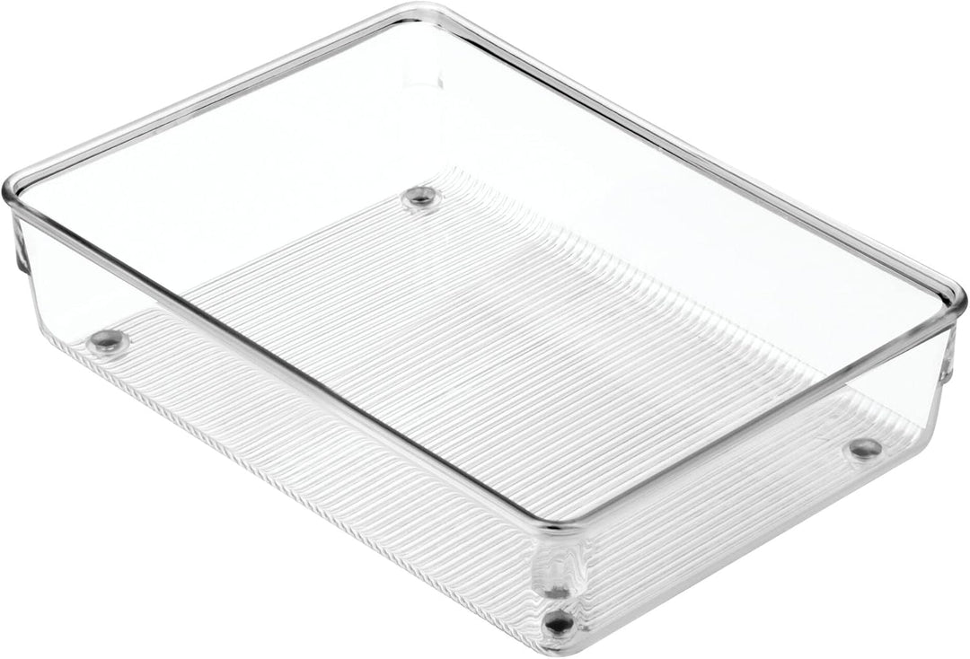 iDesign Schubladen Organizer, kleiner Schubladeneinsatz aus Kunststoff, Besteckkasten für Schubladen