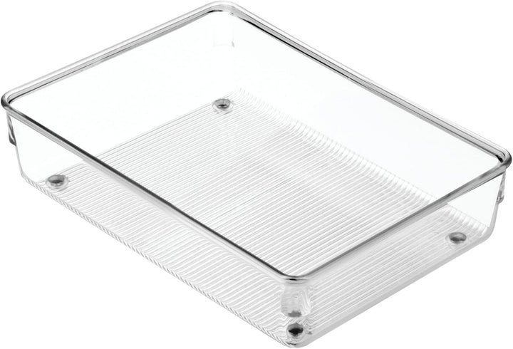 iDesign Schubladen Organizer, kleiner Schubladeneinsatz aus Kunststoff, Besteckkasten für Schubladen