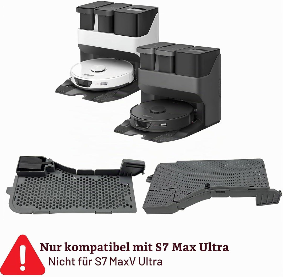 LOVECO 2 Stück Wasserfilter &amp; 1 Reinigungsbürste Ersatzteile Kompatibel mit Roborock S7 Max Ultra Mo
