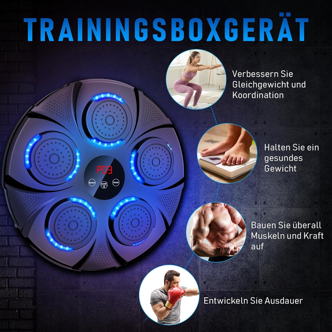 semai Music Boxing Machine, Musik Boxmaschine Bluetooth, 9 Geschwindigkeitsmodi und Zählmodus Musik